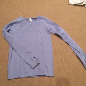 Ivivva periwinkle long sleeve work out top